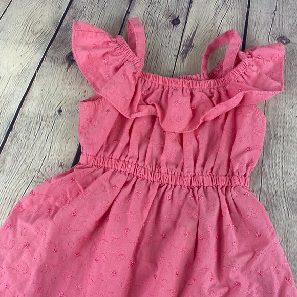 Picapino Baby Girl Pink Off Shoulder Dress - Picture 2 of 6